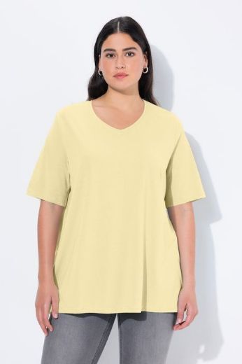 Plus size veliki brojevi Majica V izreza A kroja kratkih rukava za punije