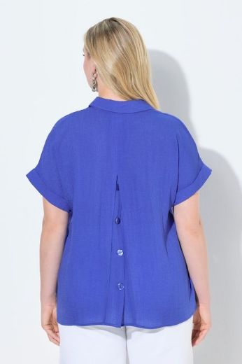 Plus size veliki brojevi Bluza spušteni rukavi s gumbima na leđima za punije