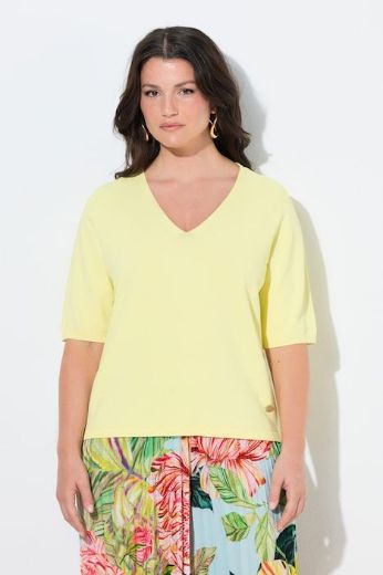 Plus size veliki brojevi Pulover polu rukava V ovratnika za punije