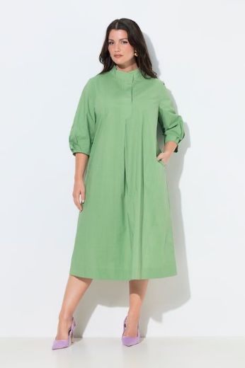 Plus size veliki brojevi Haljina midi 3/4 rukava A kroja za punije