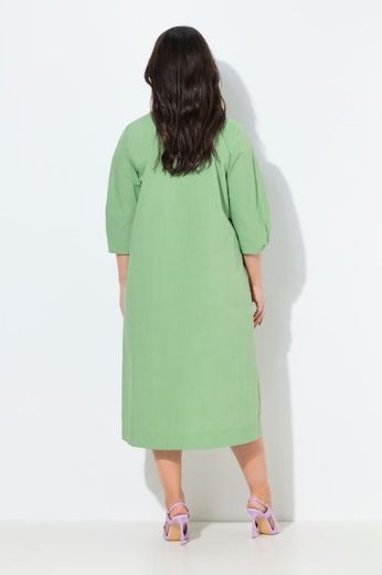 Plus size veliki brojevi Haljina midi 3/4 rukava A kroja za punije