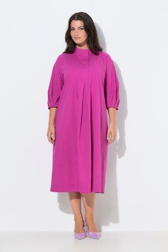 Plus size veliki brojevi Haljina midi 3/4 rukava A kroja za punije