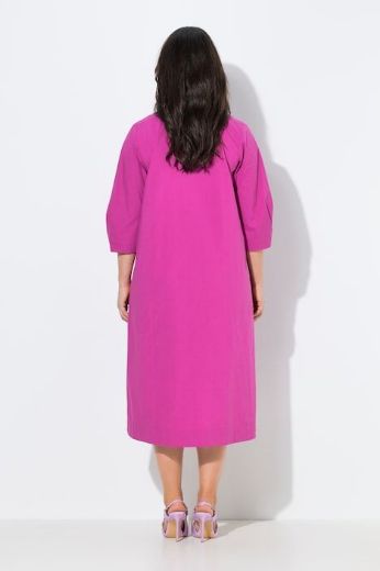 Plus size veliki brojevi Haljina midi 3/4 rukava A kroja za punije