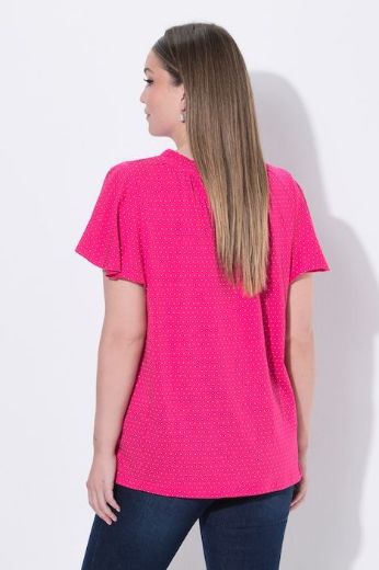 Plus size veliki brojevi Majica kratkih rukava s gumbima za punije