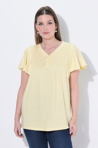 Plus size veliki brojevi Majica kratkih rukava s gumbima za punije