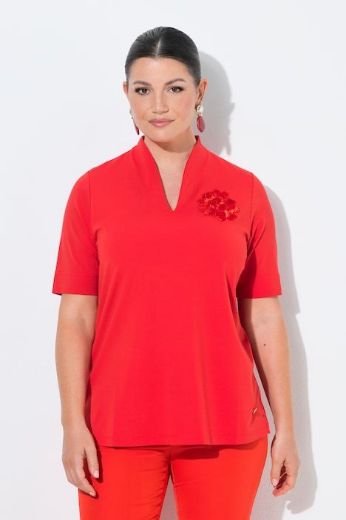 Plus size veliki brojevi Majica kratkih rukava V izreza za punije