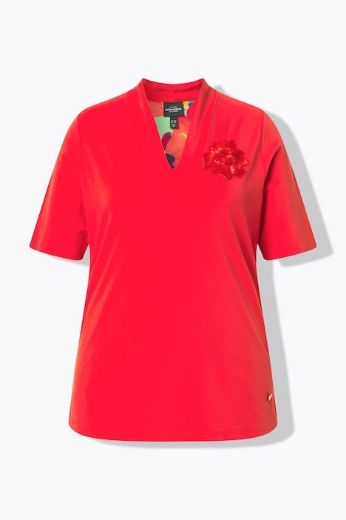 Plus size veliki brojevi Majica kratkih rukava V izreza za punije