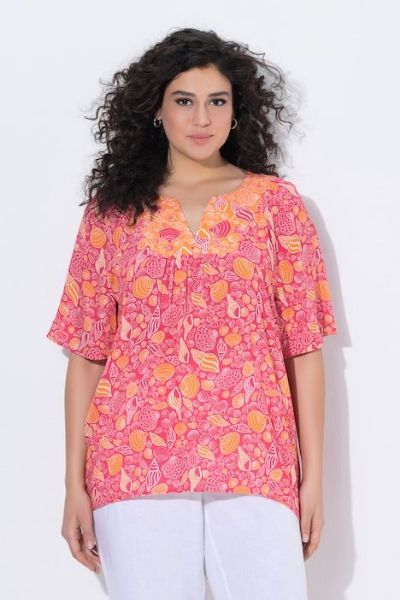 Veliki brojevi Tunika kratkih rukava A kroja moda za punije