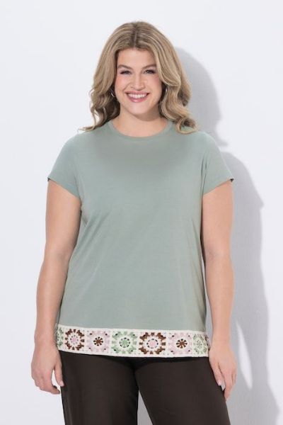 Veliki brojevi Majica kratkih rukava pamučna moda za punije