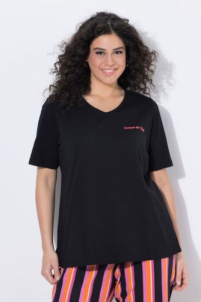 Veliki brojevi Majica kratkih rukava V izreza moda za punije