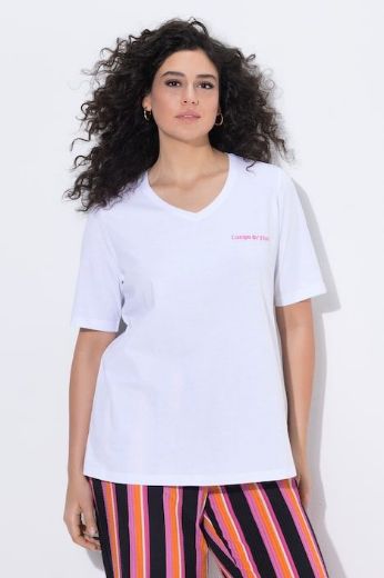 Plus size veliki brojevi Majica kratkih rukava V izreza za punije