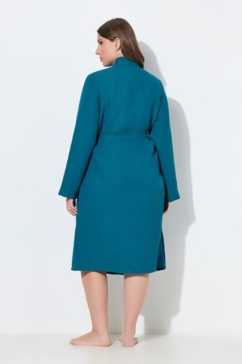 Plus size veliki brojevi Ogrtač duži model na vezanje za punije