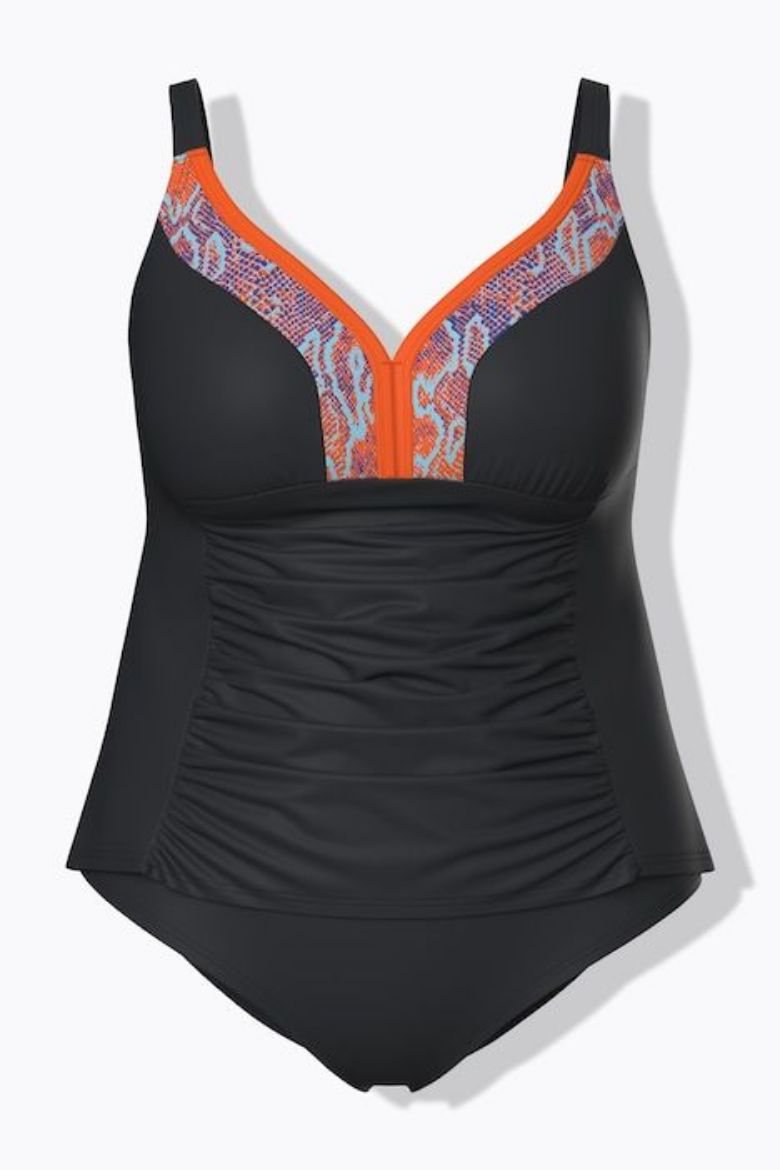 Plus size veliki brojevi Kupaći kostim tankini mekanih košarica i podesivih naramenica za punije