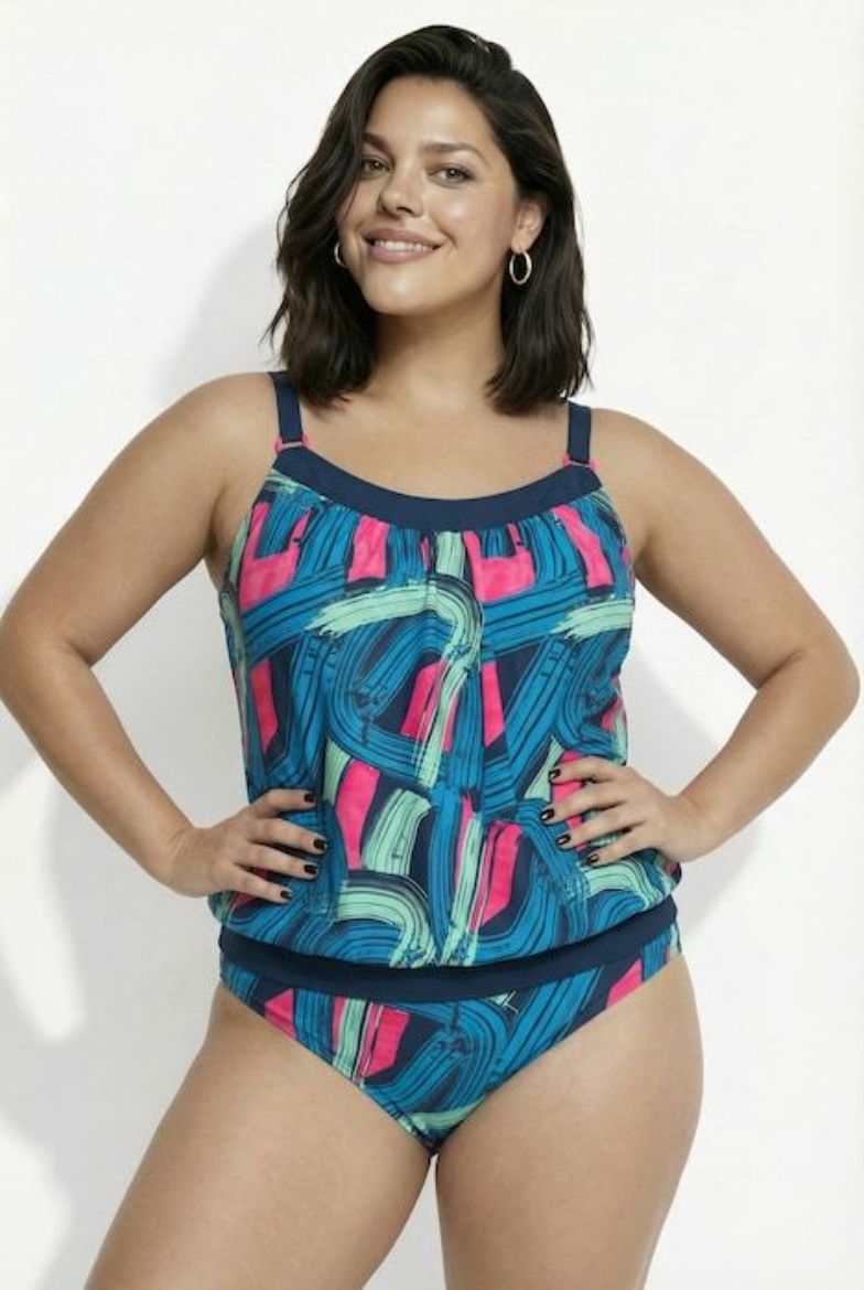 Plus size veliki brojevi Kupaći kostim tankini mekanih košarica za punije