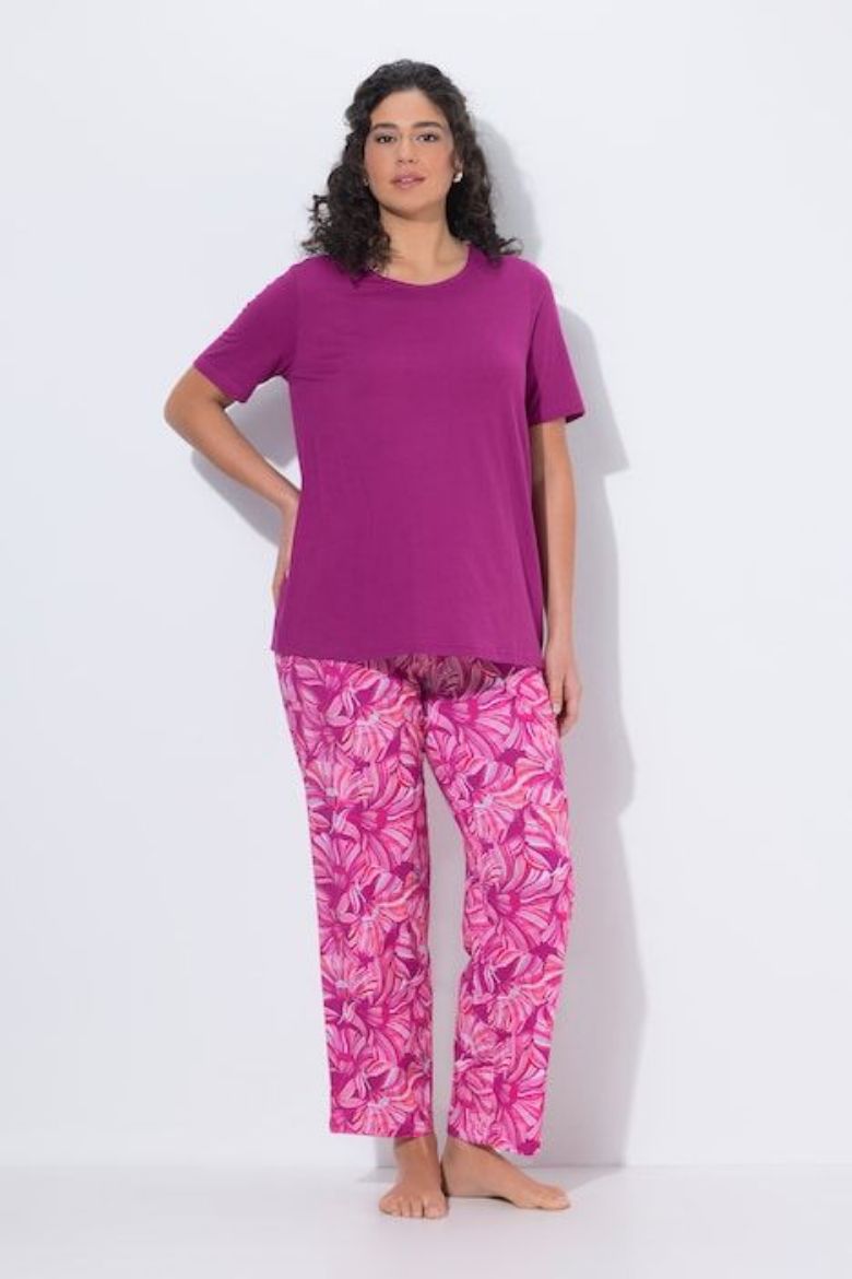 Plus size veliki brojevi Pidžama kratkih rukava i dugih nogavica za punije