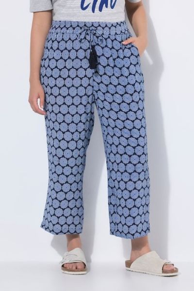 Veliki brojevi Hlače širokih nogavica elastičnog struka moda za punije