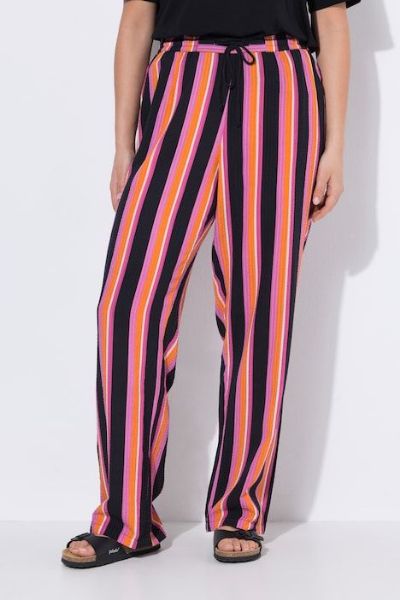 Veliki brojevi Hlače širokih nogavica elastičnog struka moda za punije