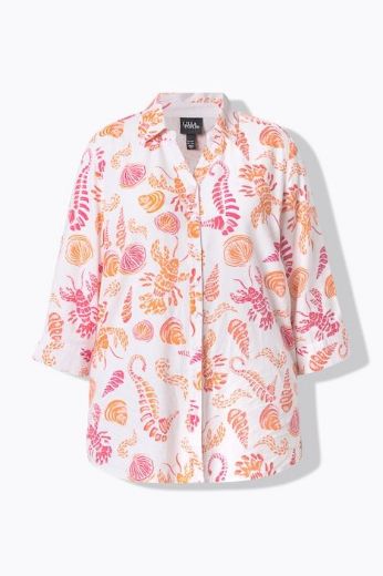 Plus size veliki brojevi Bluza rukavi 3/4 lanena za punije