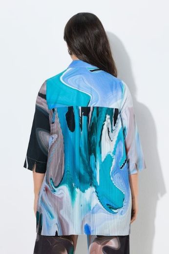 Plus size veliki brojevi Bluza rukavi 3/4 s kragnom za punije