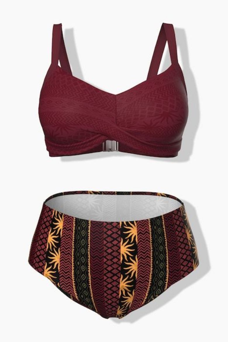 Plus size veliki brojevi Kupaći kostim bikini mekanih košarica i podesivih naramenica za punije