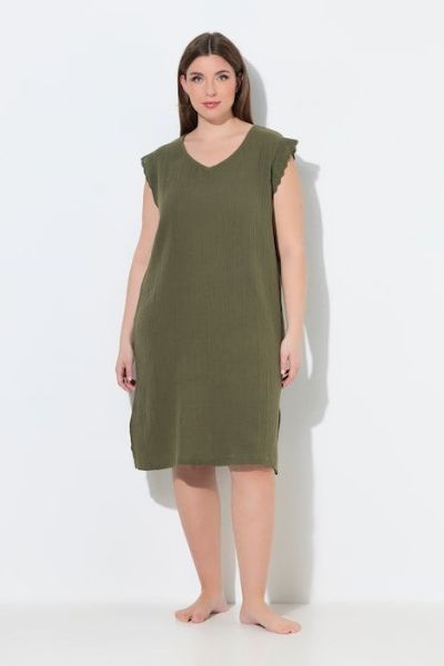 Veliki brojevi Spavaćica bez rukava  muslin moda za punije