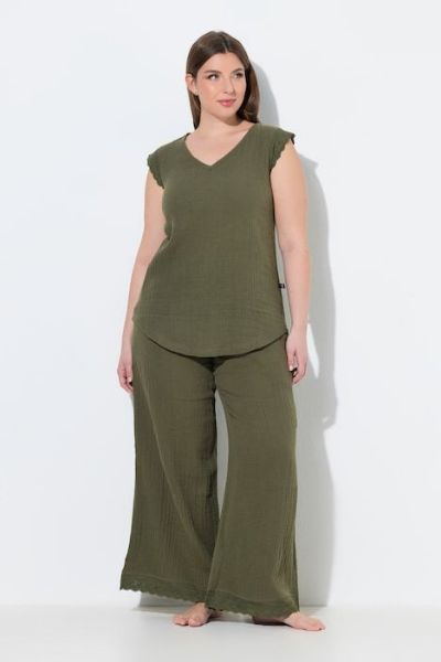 Veliki brojevi Pidžama nez rukava muslin moda za punije