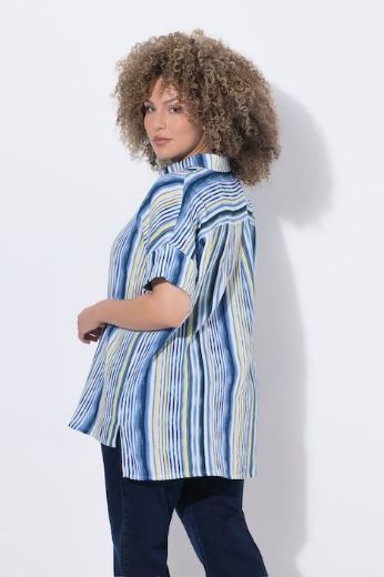 Plus size veliki brojevi Bluza kratkih rukava šireg kroja muselin za punije