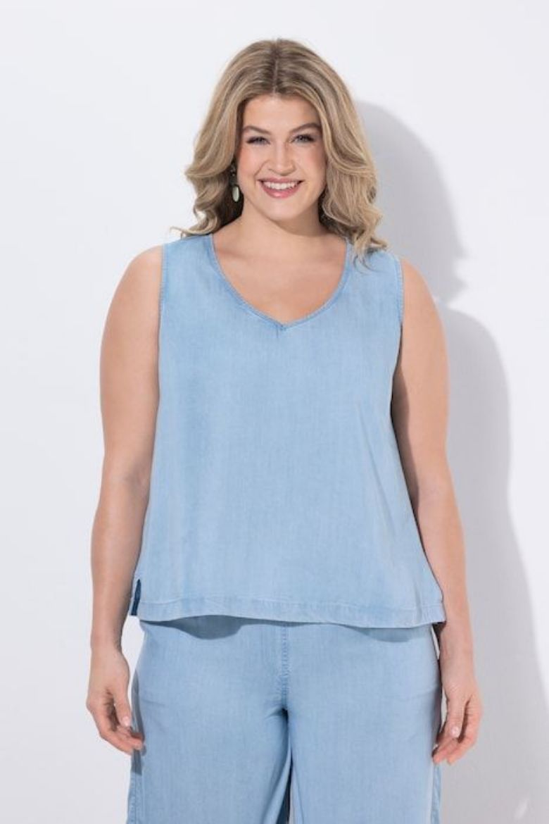 Plus size veliki brojevi Bluza bez rukava A kroja za punije