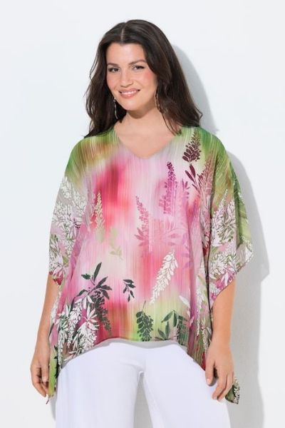 Veliki brojevi Bluza kratkih rukava šireg kroja moda za punije