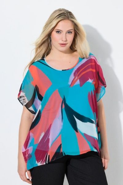 Veliki brojevi Bluza kratkih rukava moda za punije