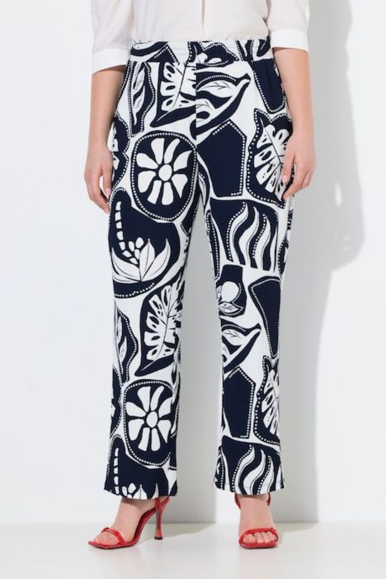 Plus size veliki brojevi Hlače širokih nogavica elastičnog struka za punije