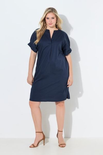 Veliki brojevi Haljina kratkih rukava šireg kroja moda za punije