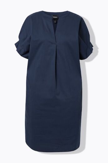 Plus size veliki brojevi Haljina kratkih rukava šireg kroja za punije