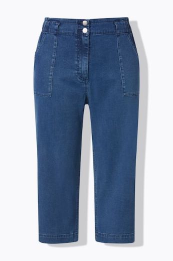 Plus size veliki brojevi Hlače 3/4 traper izgled za punije