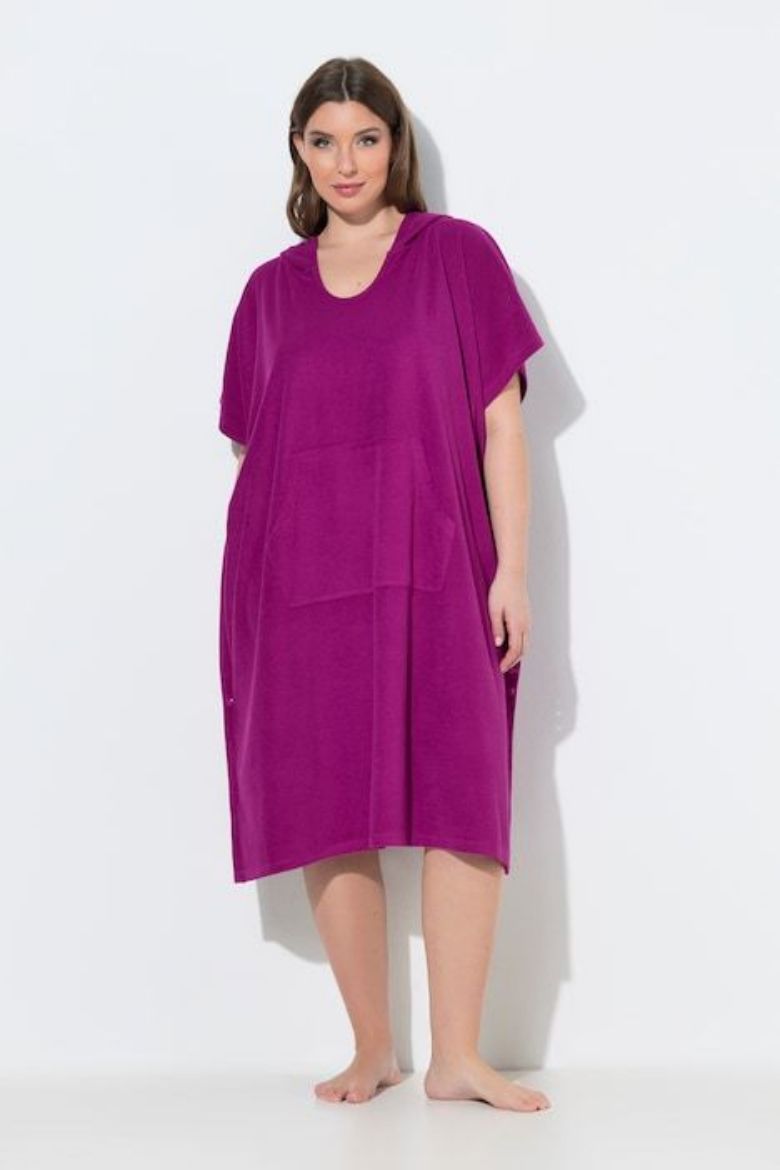 Plus size veliki brojevi Pončo kratkih rukava s kapuljačom za punije