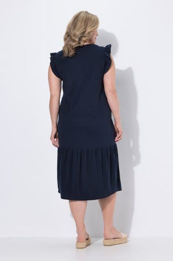 Plus size veliki brojevi Haljina midi 3/4 rukava V izreza za punije