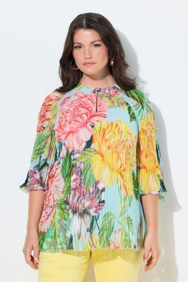 Plus size veliki brojevi Bluza 3/4 rukava A kroja za punije