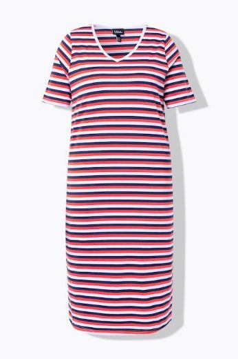 Plus size veliki brojevi Haljina midi kratkih rukava A kroja za punije