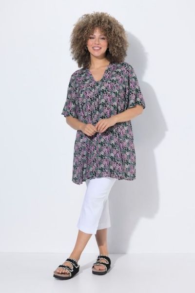 Veliki brojevi Bluza kratkih rukava A kroja moda za punije