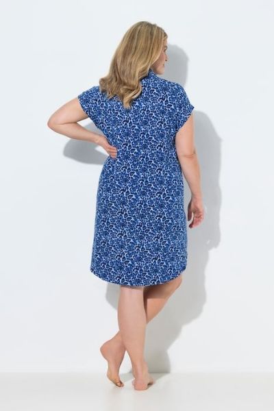 Veliki brojevi Spavaćica kratkih rukava s kragnom moda za punije