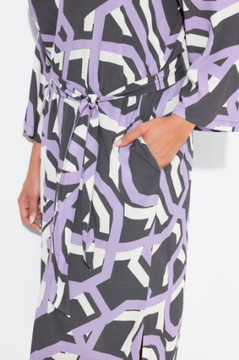 Plus size veliki brojevi Haljina midi 3/4 rukava za punije