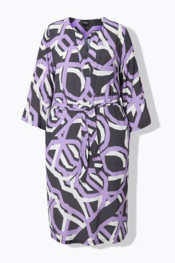 Plus size veliki brojevi Haljina midi 3/4 rukava za punije