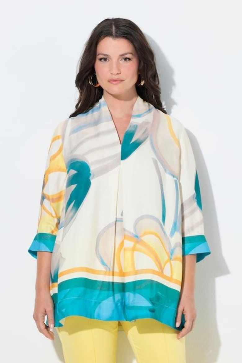 Plus size veliki brojevi Bluza 3/4 rukava od satena za punije