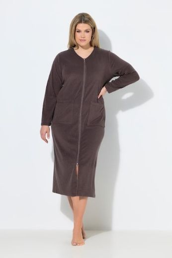 Plus size veliki brojevi Bademantil s džepovima za punije