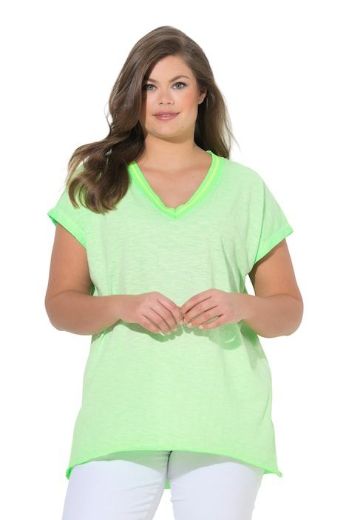 Plus size veliki brojevi Majica kratkih rukava V ovratnika za punije