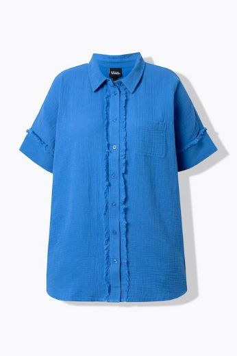 Plus size veliki brojevi Bluza kratkih rukava od muslina za punije