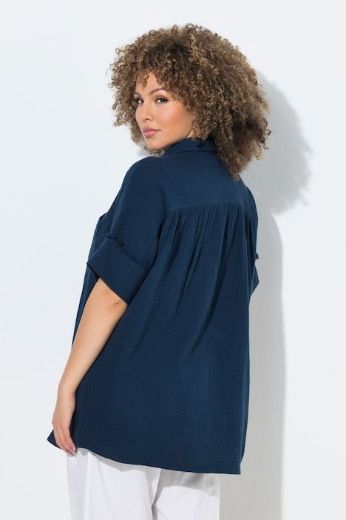 Plus size veliki brojevi Bluza kratkih rukava od muslina za punije