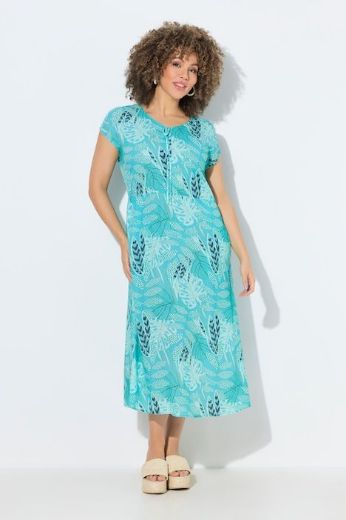 Plus size veliki brojevi Haljina midi A kroja kratkih rukava za punije