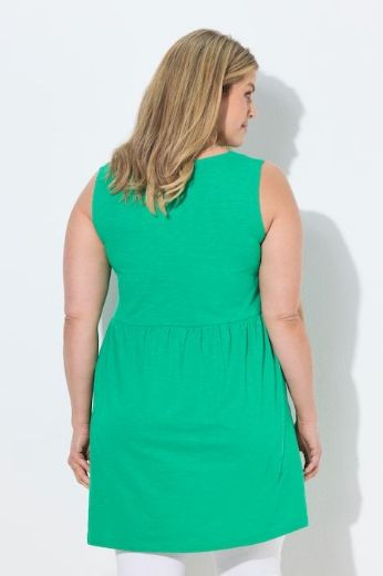Plus size veliki brojevi Tunika bez rukava na volane za punije