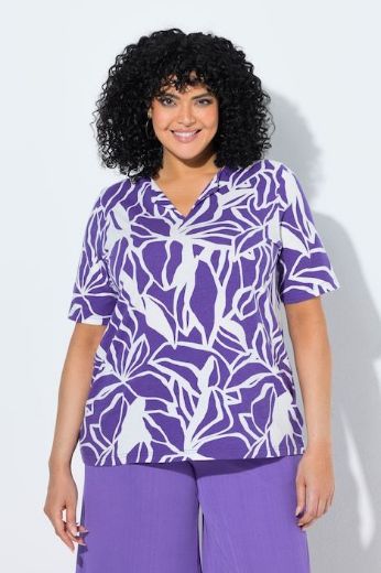 Plus size veliki brojevi Majica kratkih rukava V izreza za punije